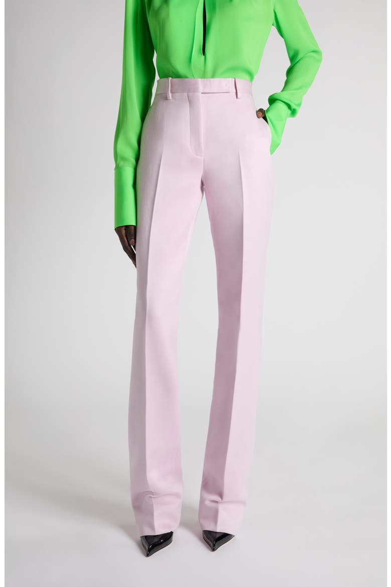 Duchesse Satin Trousers, Main, color, ORCHID PINK