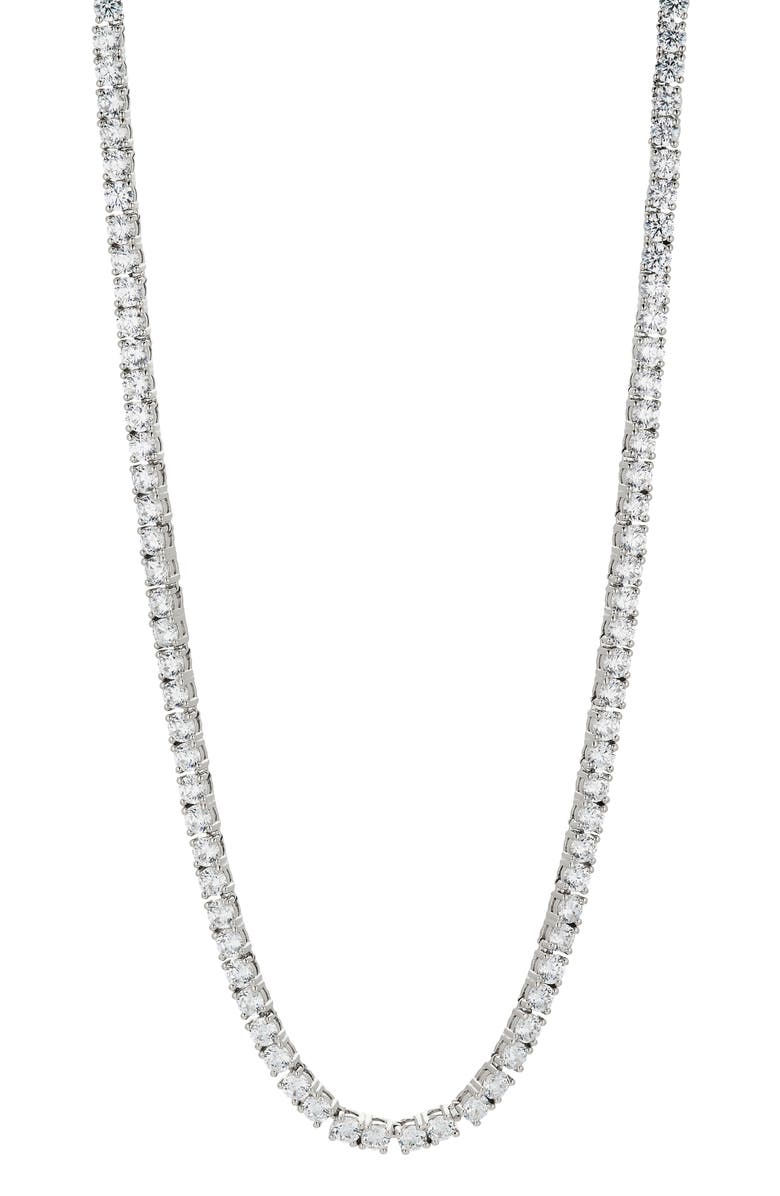 Nadri Cubic Zirconia Tennis Necklace, Main, color, 