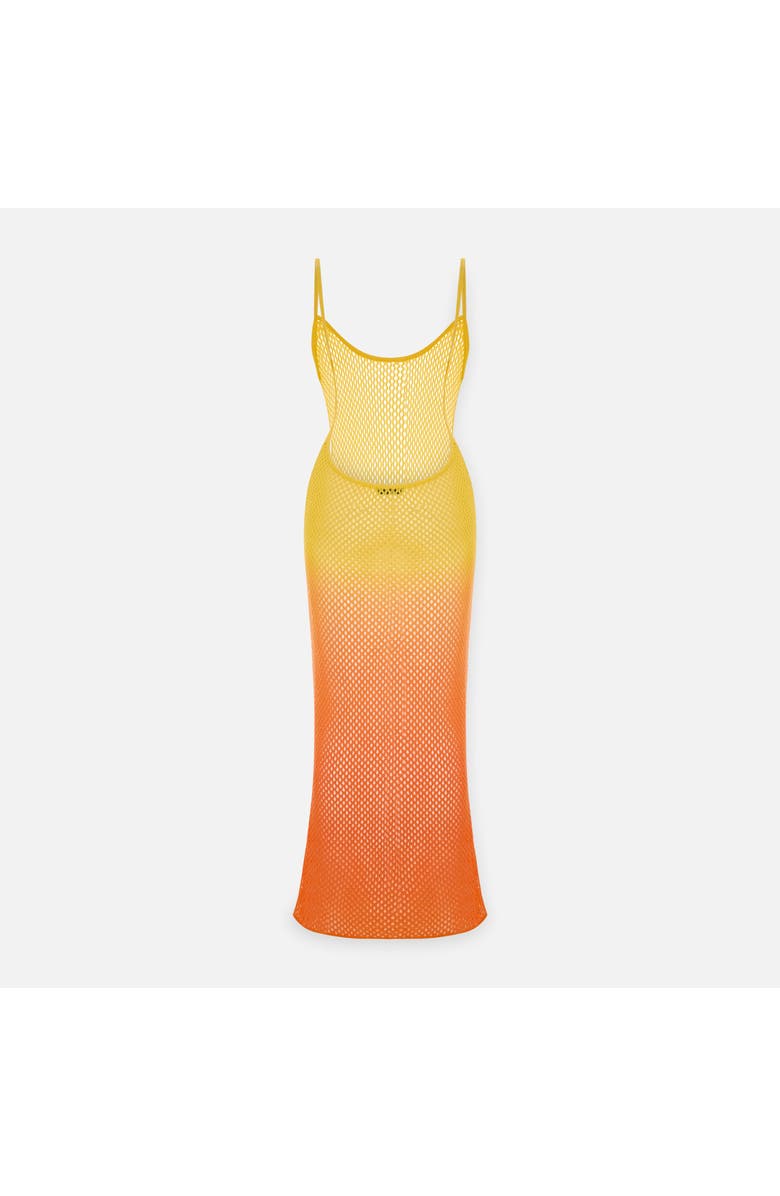PCFG Store Sunset Ombre Crochet Maxi Dress, Alternate, color, Yellow