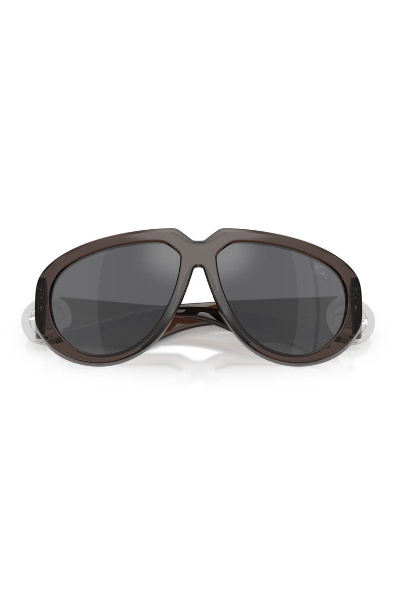 58mm Pilot Sunglasses, Alternate, color, GREY / GREY MIRROR SILVER