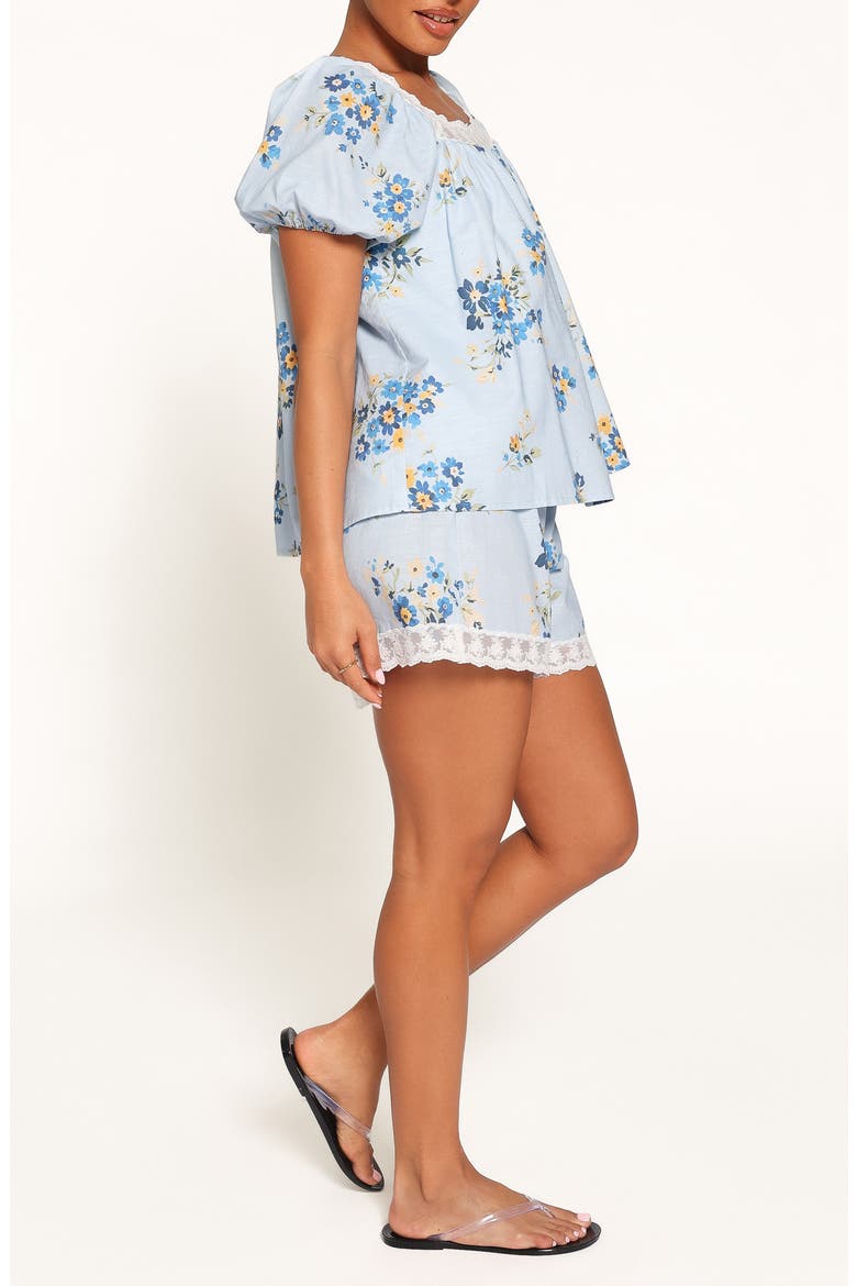 Fawna Shorts Set, Alternate, color, BLUE FLORAL