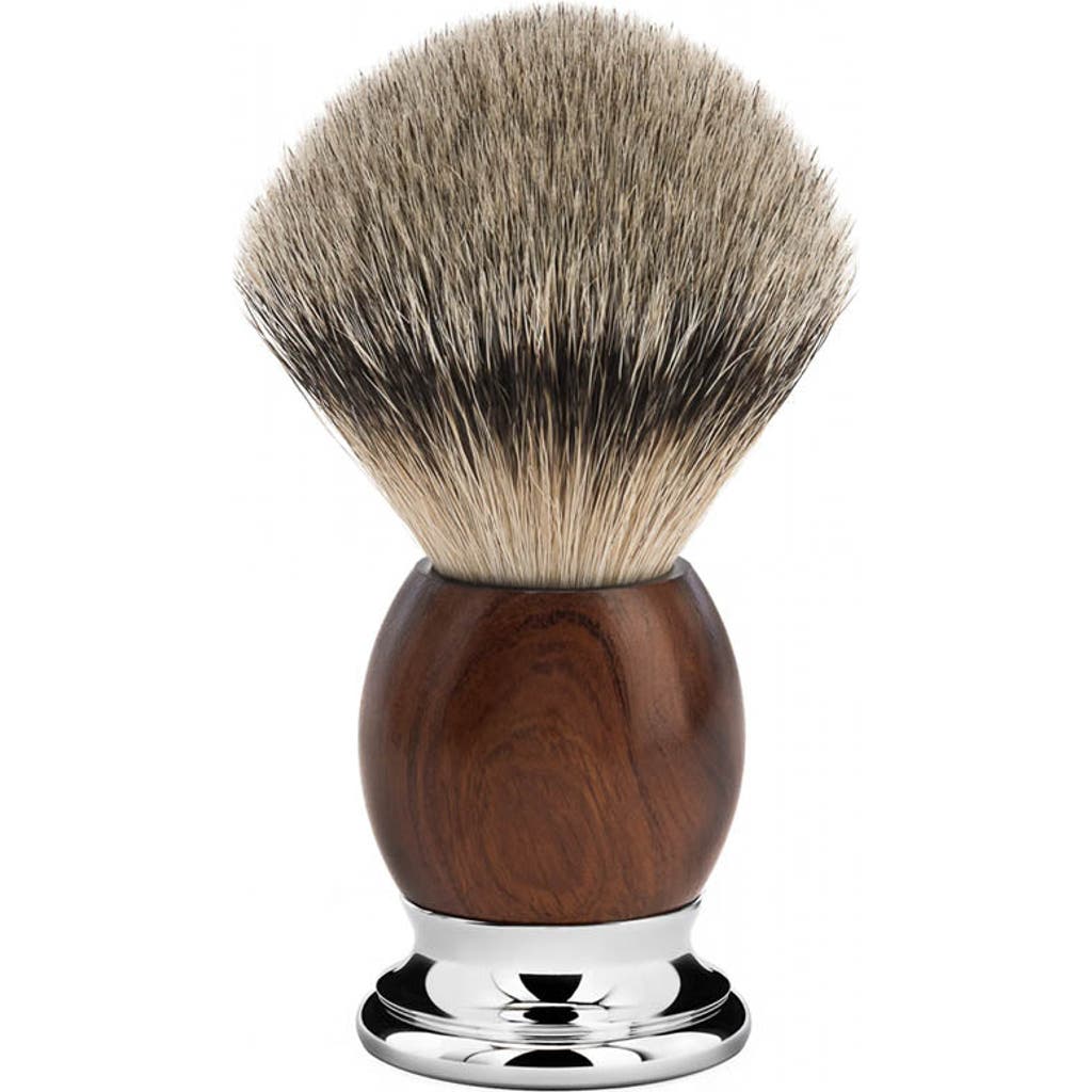 Mühle Sophist Ironwood & Chrome Silvertip Badger Shaving Brush In Brown