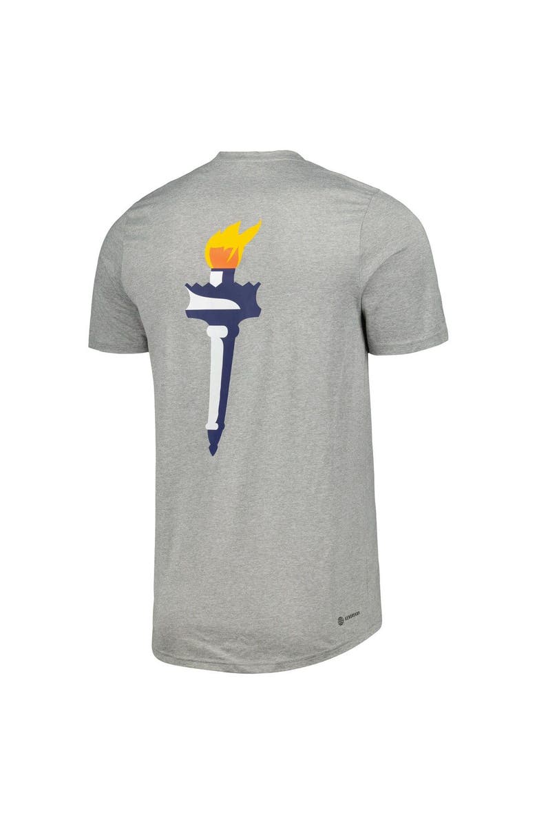 adidas Men's adidas Heather Gray New York City FC Team Jersey Hook AEROREADY T-Shirt, Alternate, color, Heather Gray