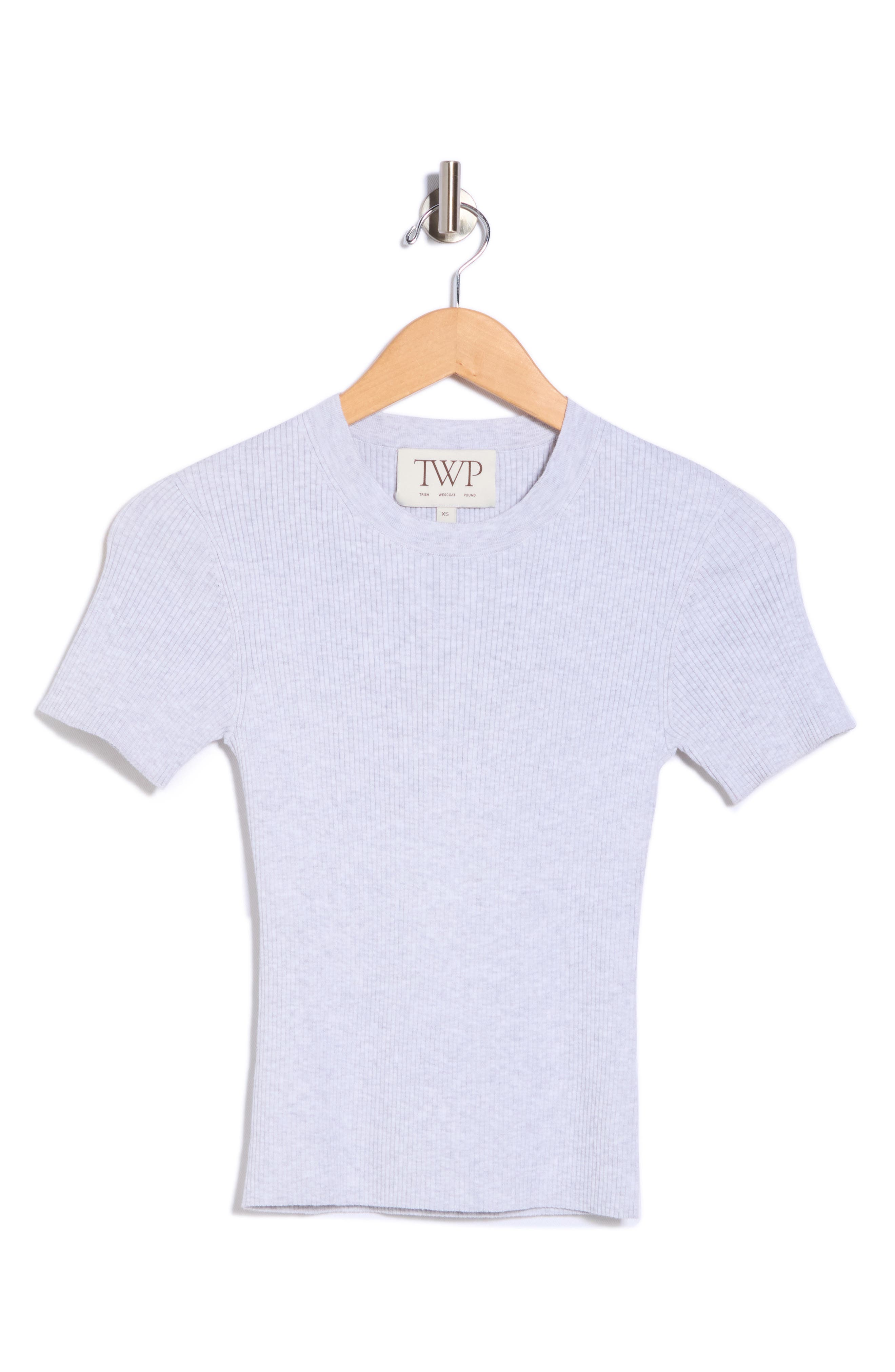 TWP Tease Rib Knit Short Sleeve Top