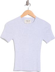 TWP Tease Rib Knit Short Sleeve Top