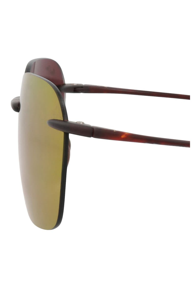 50mm Polarized Rimless Square Sunglasses, Alternate, color, TORTOISE TORTOISE SUNRISE