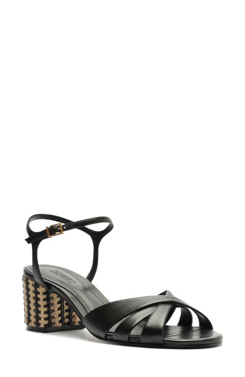 Schutz Keefa Woven Sandal in Black 