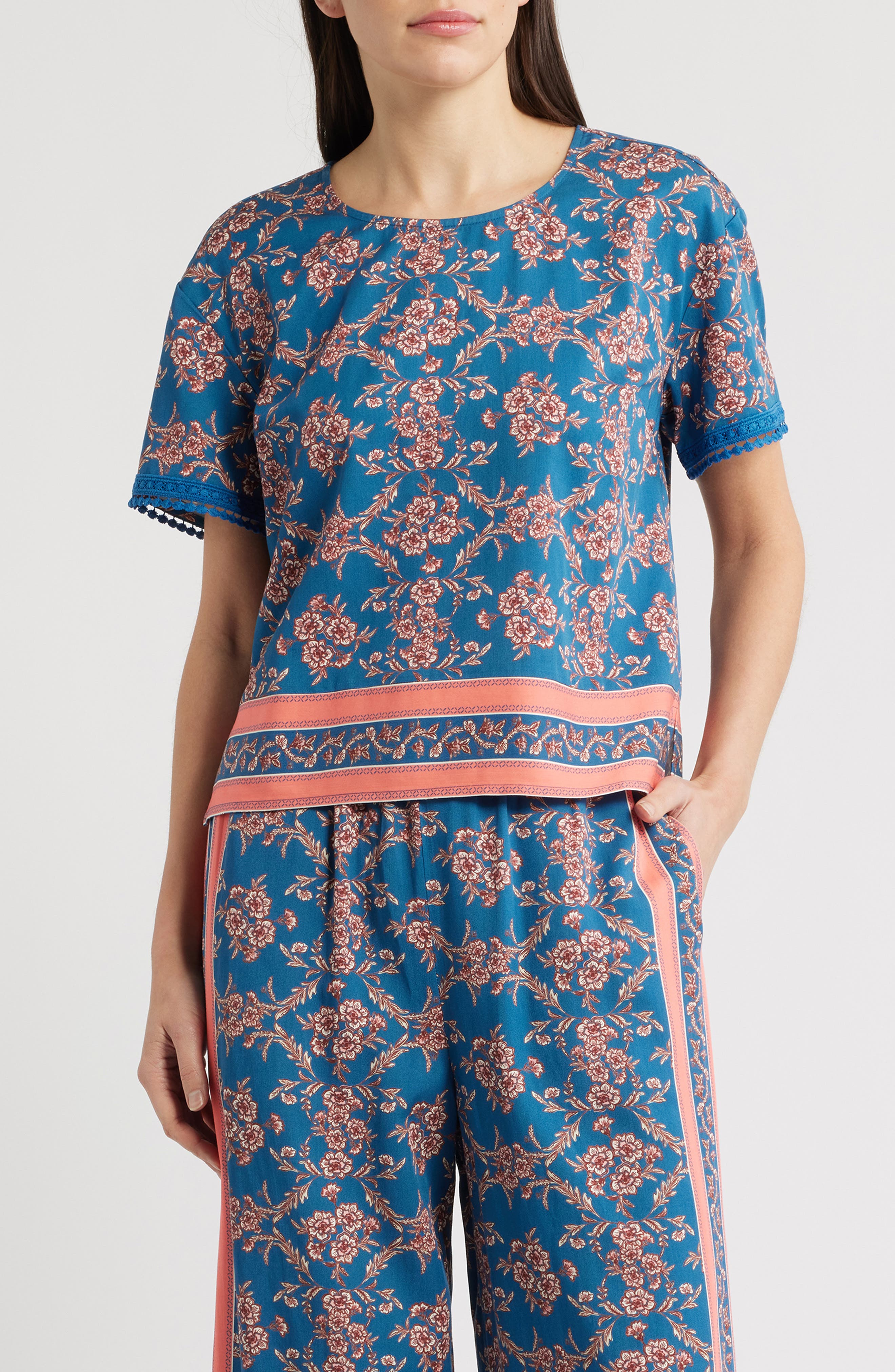 CADET BLUE/ DUSTY PINK
