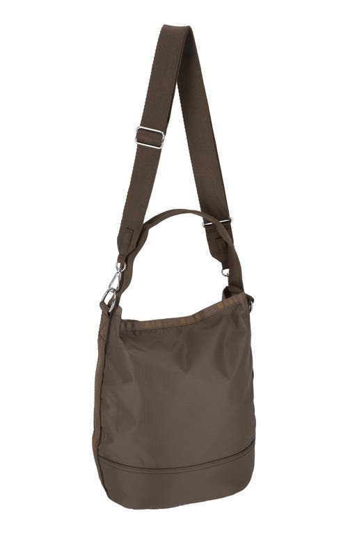Lesportsac Convertible Nylon Bucket Bag In Brown