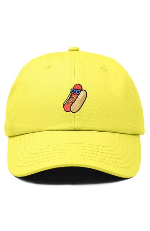 Dalix Dog Days Embroidered Casual Cap In Yellow