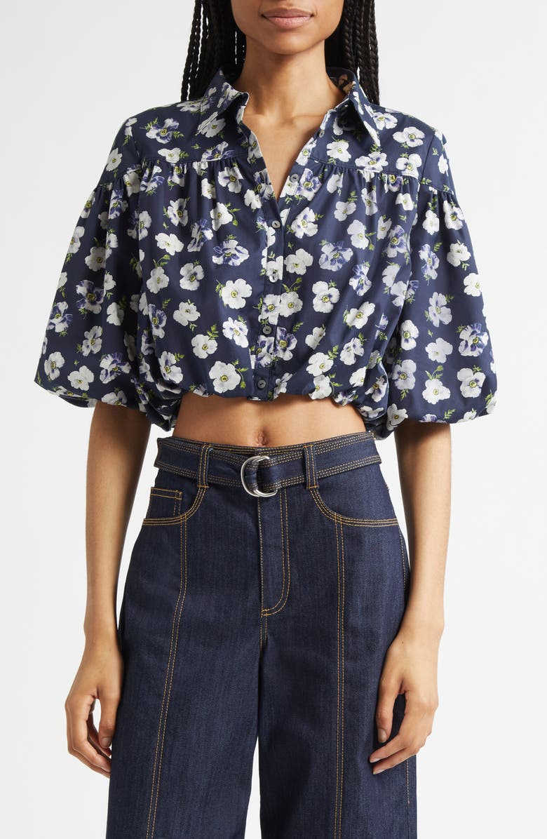 Cinq à Sept Tossed Poppies Elysa Top, Main, color, 