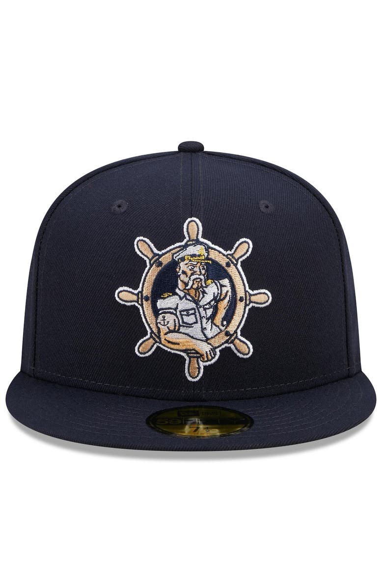 New Era Men's New Era Navy Lake County Captains Marvel x Minor League 59FIFTY Fitted Hat, Alternate, color, Navy