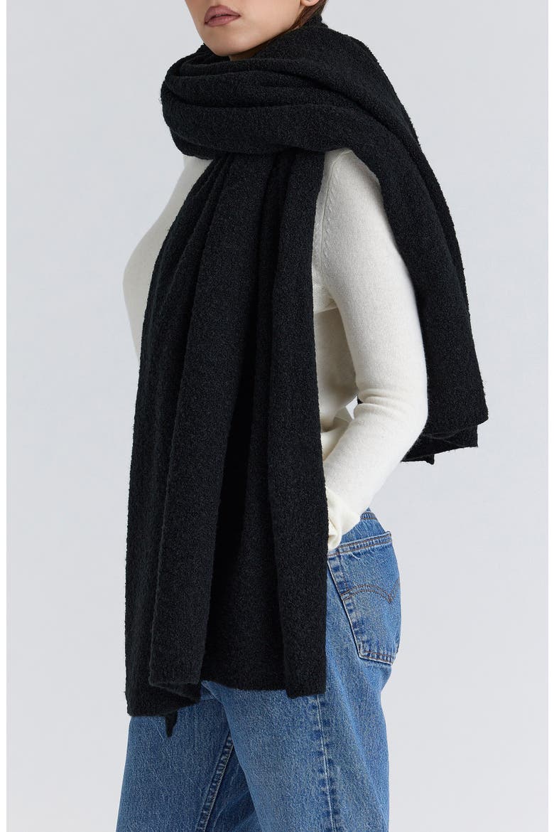 Nara Long Scarf, Alternate, color, BLACK