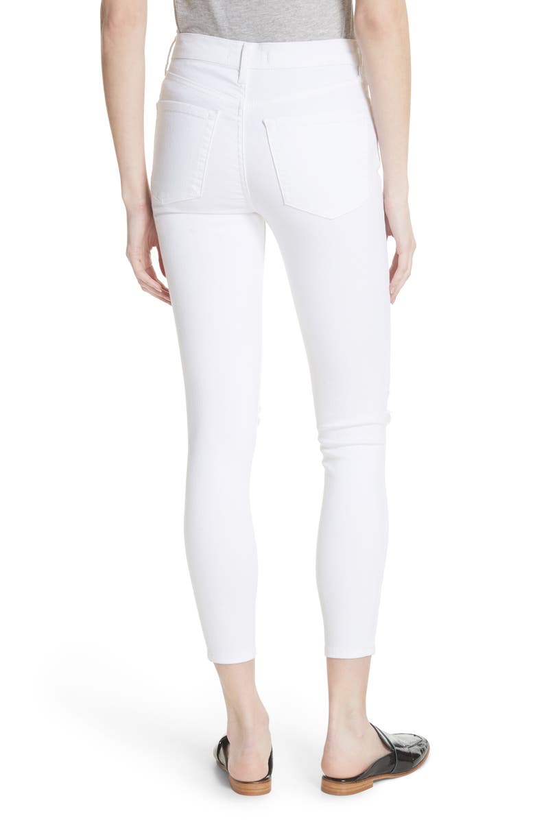 Free People We the Free by Free People High Waist Busted Knee Skinny Jeans, Alternate, color,