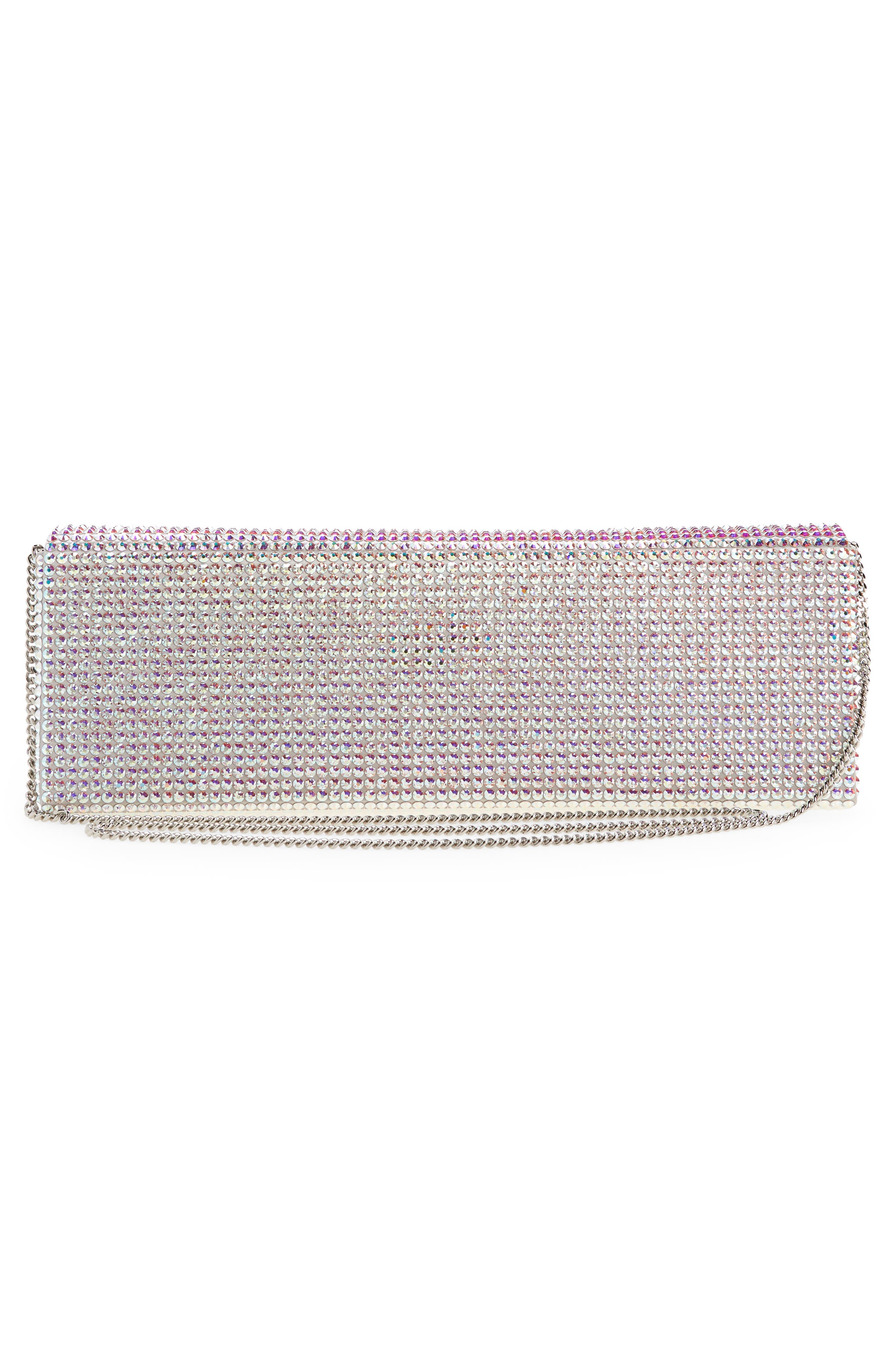 Amina Muaddi Amini Paloma Crystal Box Clutch, Alternate, color, 