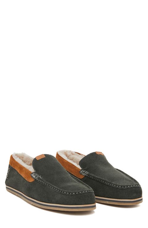 Hacienda Pewter Genuine Shearling Lined Slipper (Men)