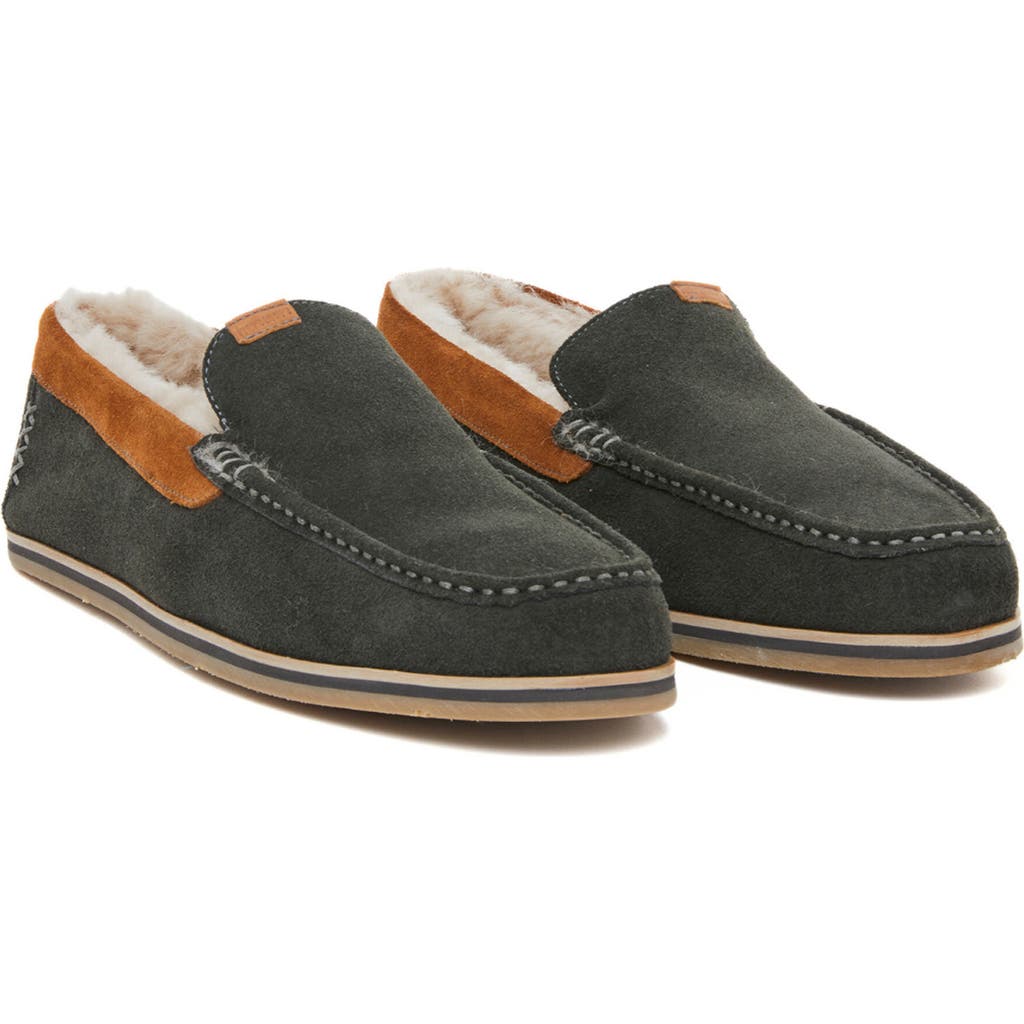 Hari Mari Hacienda Pewter Genuine Shearling Lined Slipper In Pewter