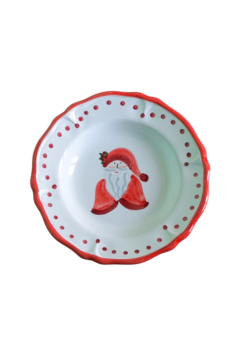 Babbo Natale (Santa Claus) Pasta Bowl, Main, color, Red
