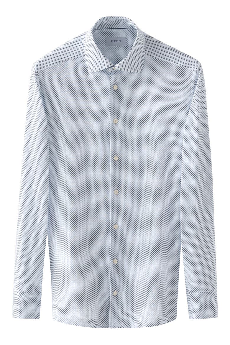 Slim Fit Medallion 4Flex Fit Stretch Jersey Dress Shirt, Alternate, color, MEDIUM BLUE