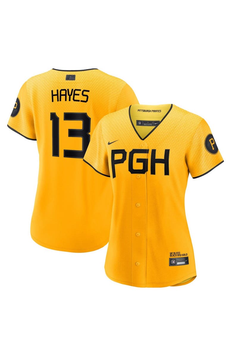 Nike Women's Nike Ke'Bryan Hayes Gold Pittsburgh Pirates City Connect Replica Player Jersey, Main, color, 