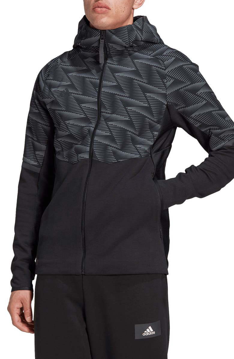 adidas Designed for Gameday Full Zip Hoodie, Main, color,