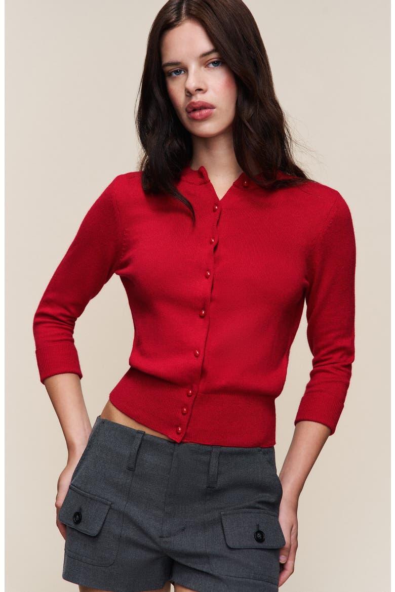 Emelie Wool Cardigan, Alternate, color, Red Love