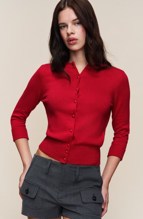 Guizio Emelie Wool Cardigan In Red