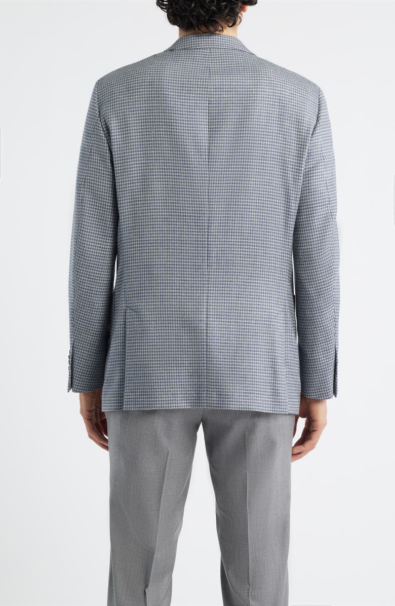 Peter Millar Hyperlight Soft Grey Houndstooth Check Wool & Linen Blend Sport Coat, Alternate, color, Light Grey