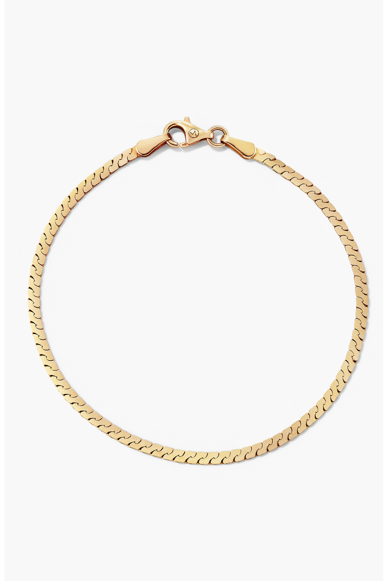 Serpentine Chain Bracelet, Main, color, 14k Yellow Gold