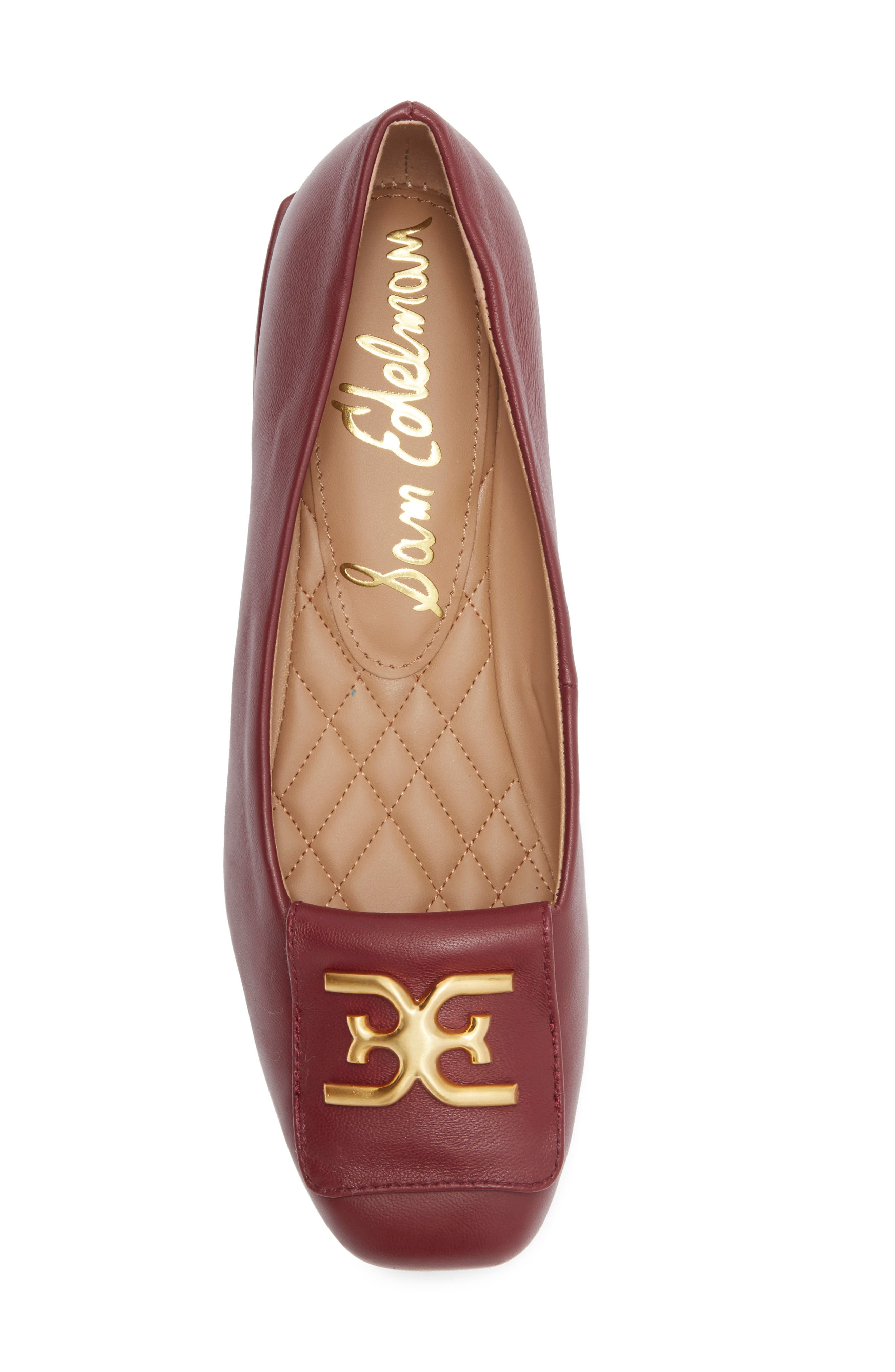 Sam Edelman Emina Square Toe Flat, Alternate, color, French Merlot