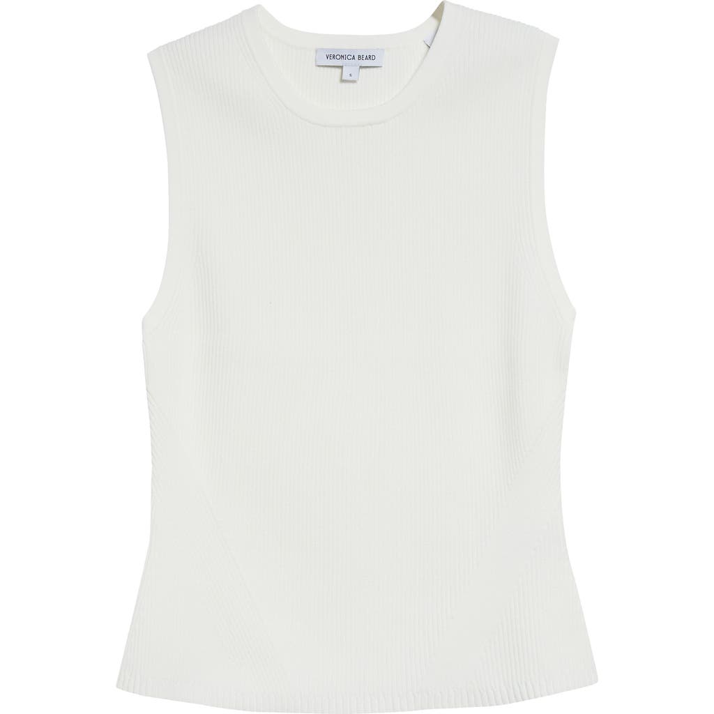 Veronica Beard Rib Sweater Tank In Off White