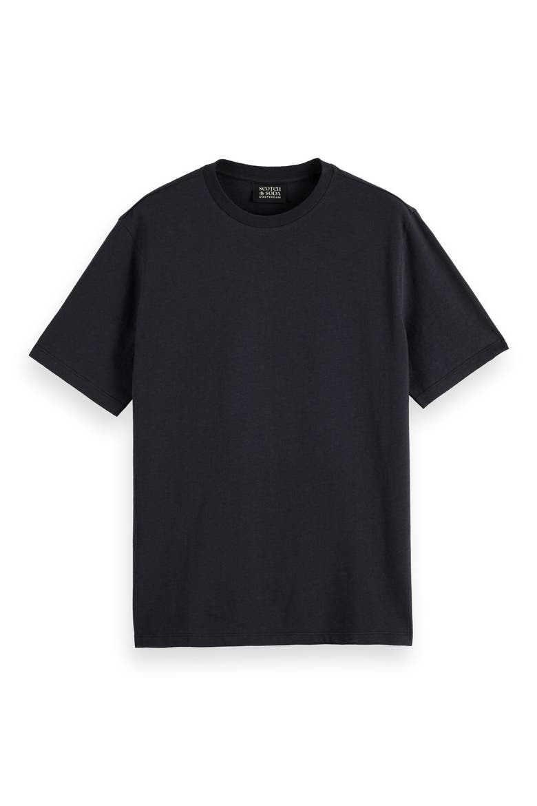 Relaxed Fit 3 Crosses Cotton & Linen T-Shirt, Alternate, color, WASHED BLACK