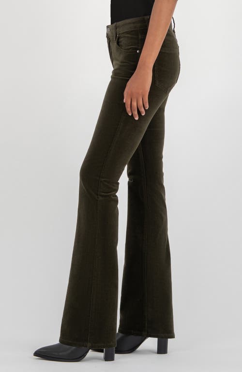 Kut From The Kloth Natalie Mid Rise Bootcut Corduroy Pants In Green