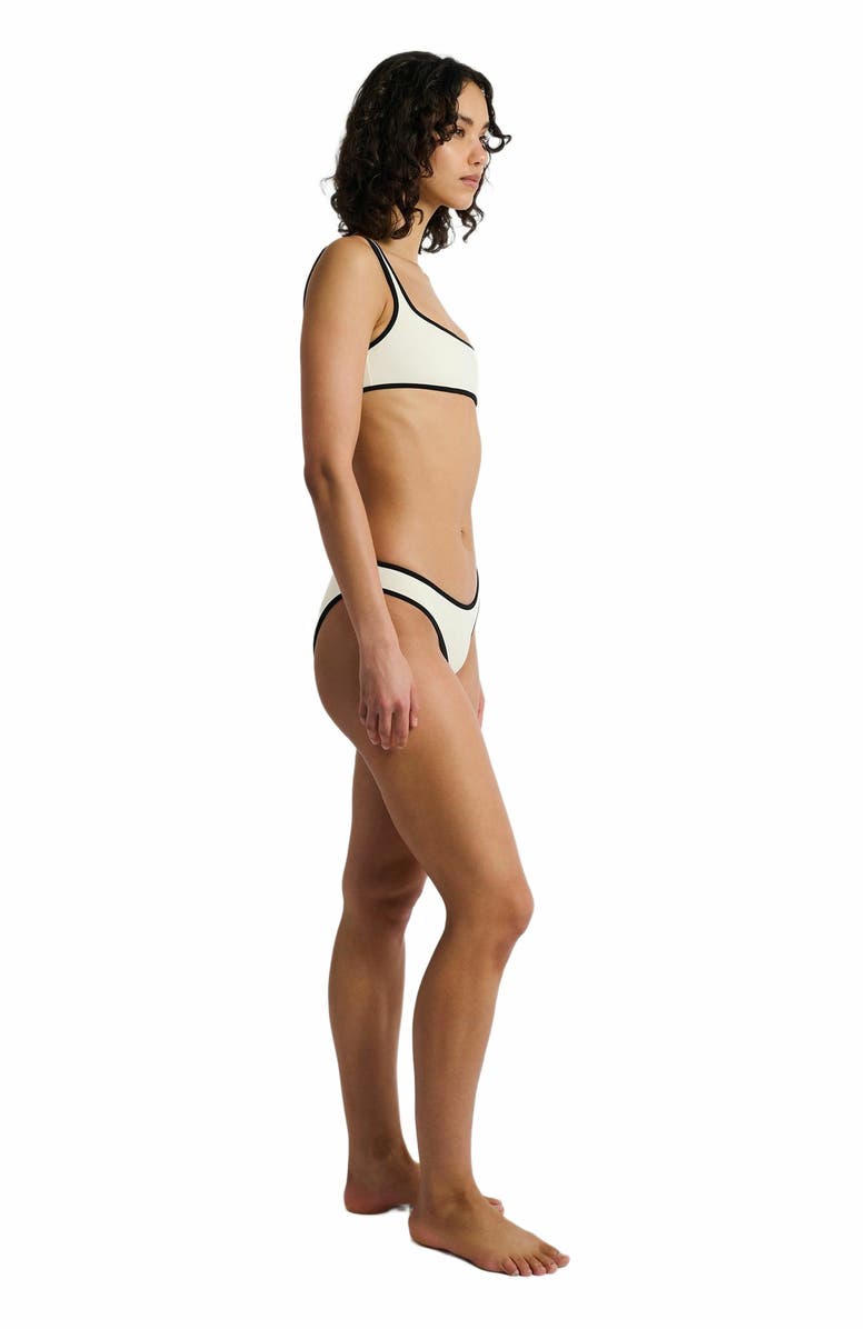 Onia Milly Bikini Brief Bottom, Alternate, color, Egret/Black