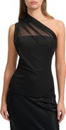 Marcella Azur Asymmetric Sleeveless Top