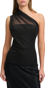 Marcella Azur Asymmetric Sleeveless Top