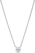 BY ADINA EDEN Oval Solitaire CZ Necklace