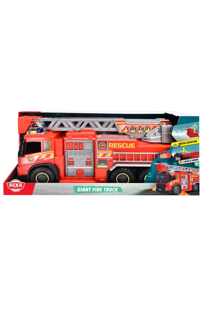 Dickie Toys Giant Fire Truck Red 22" Toy Vehicle, Main, color, Multicolored