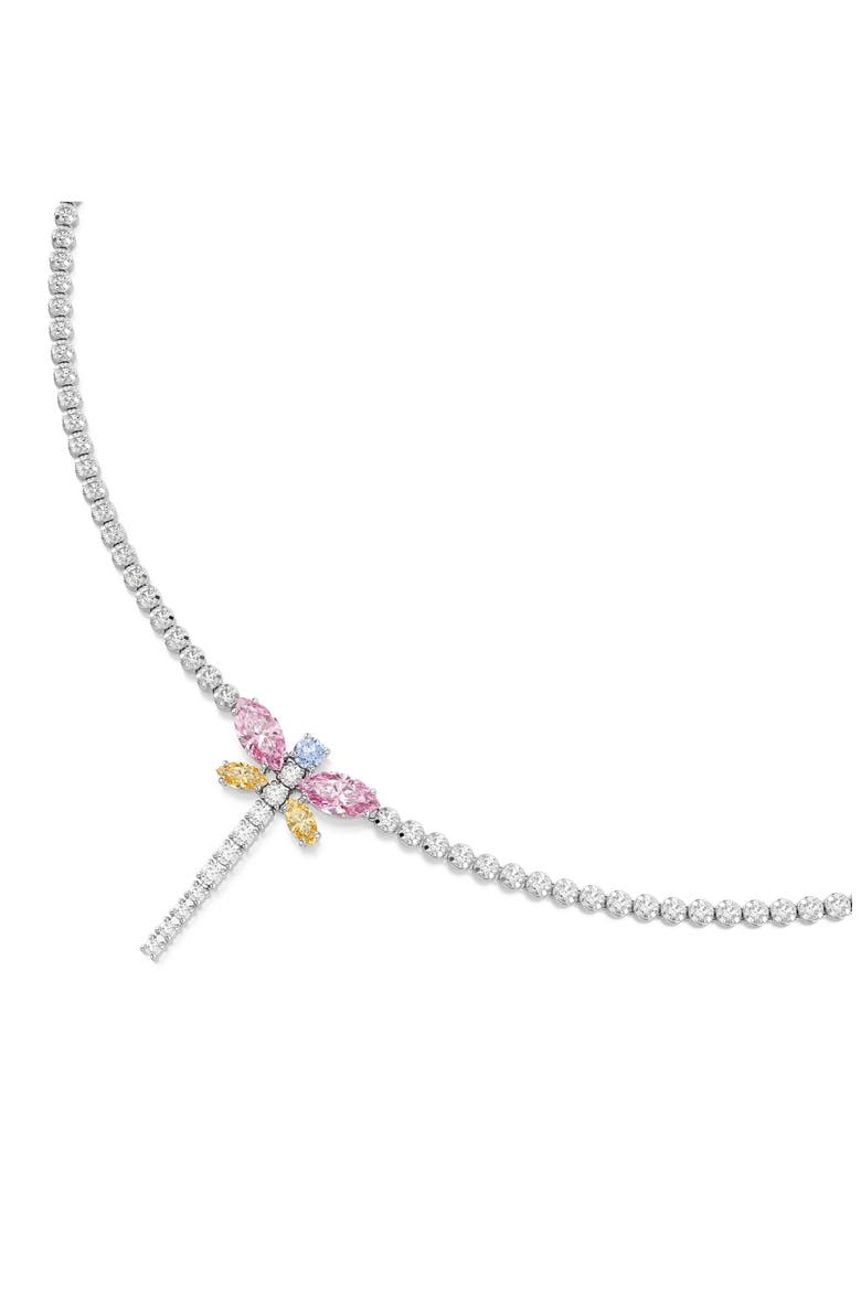 x Ariana Grande Multicolor Crystal Pendant Necklace, Alternate, color, SILVER/ MULTI