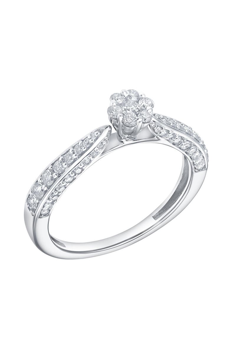 Lyssara Embrace 0.60 Cts Natural Diamond 14K Gold Ring, Alternate, color, 14K White Gold