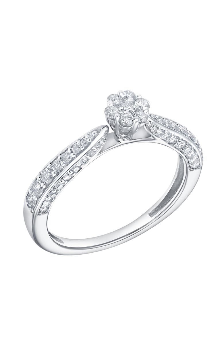 LuvMyJewelry Lyssara Embrace 0.60 Cts Natural Diamond 14K Gold Ring, Alternate, color, 14K White Gold