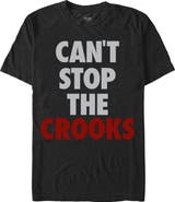 Crooks & Castles Men's Can't Stop the Crooks Quote Graphic T-Shirt