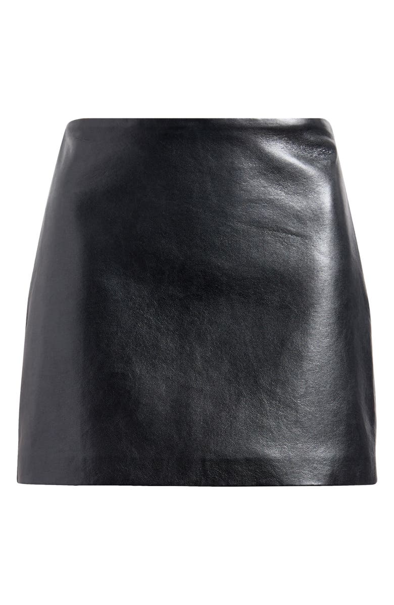 AGOLDE Agda Faux Leather Mini Skirt, Alternate, color,
