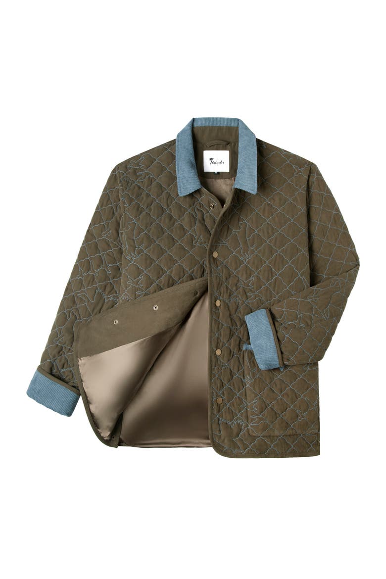'Quack' Quilt, Alternate, color, Olive Green
