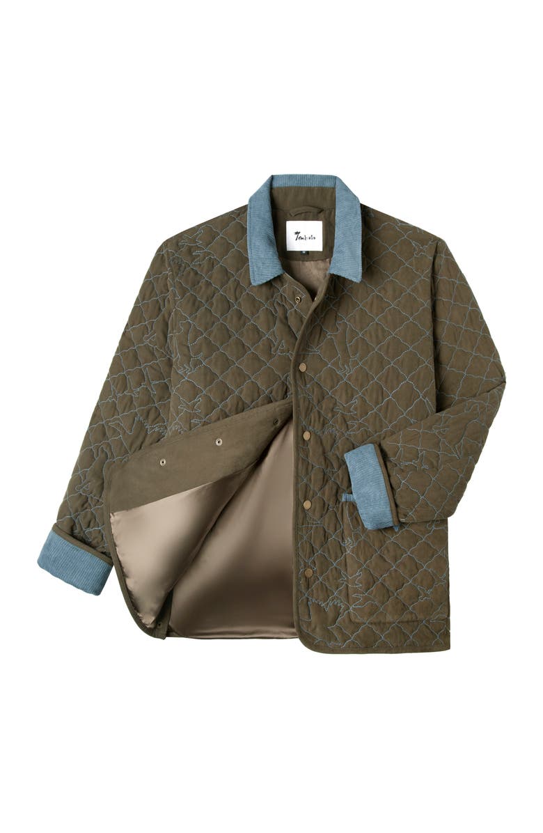 Tombolo 'Quack' Quilt, Alternate, color, Olive Green