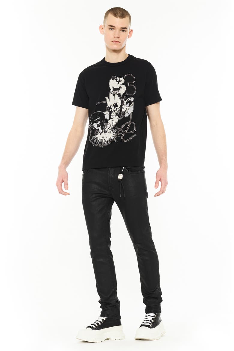 Rocker Slim 602 Jeans, Alternate, color, BLACK COATED
