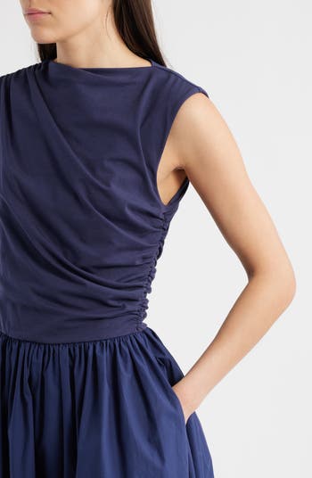 Mixed Media Midi Dress