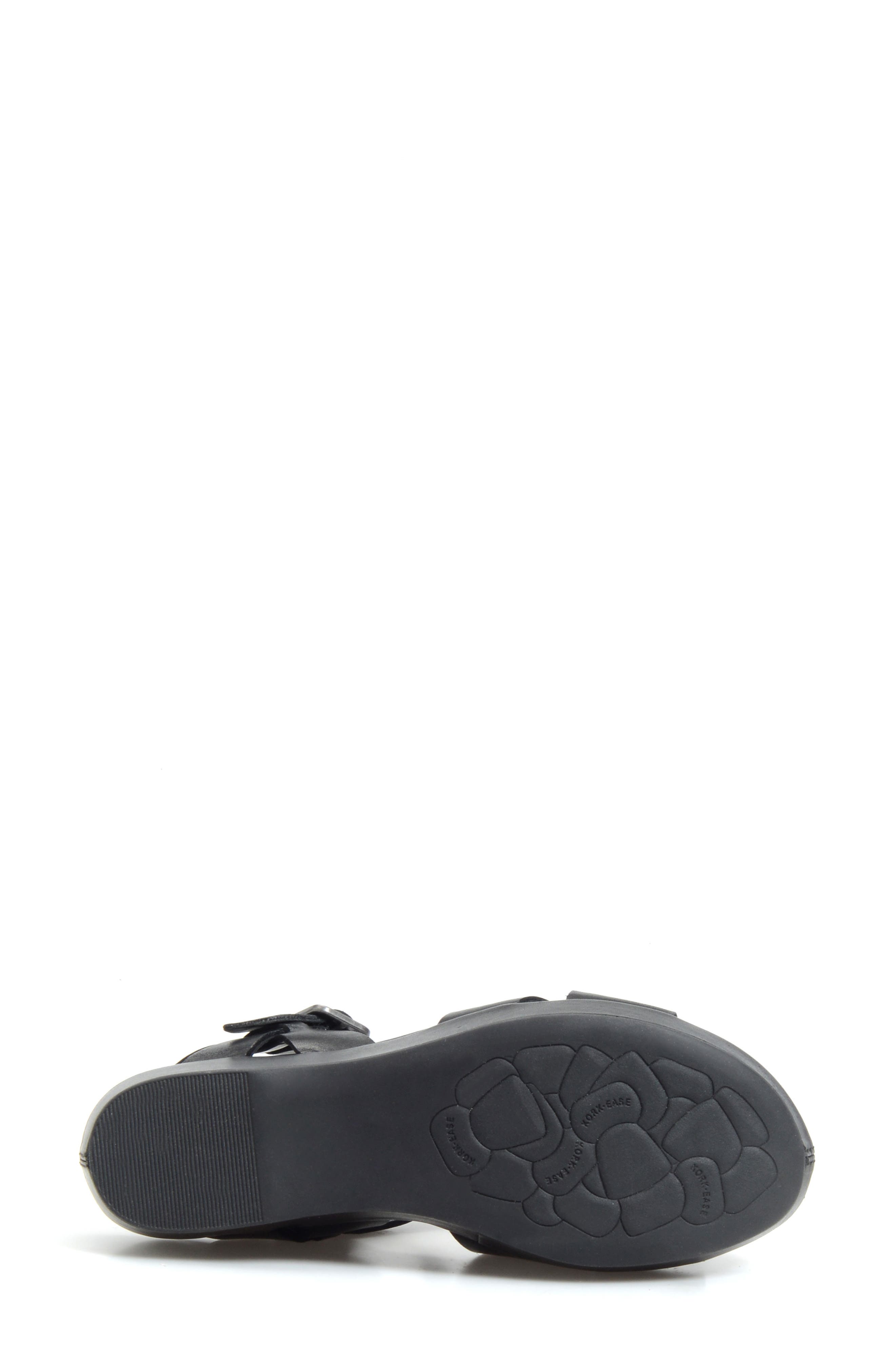 Kork-Ease<sup>®</sup> 'Myrna 2.0' Cork Wedge Sandal, Alternate, color, Black Leather