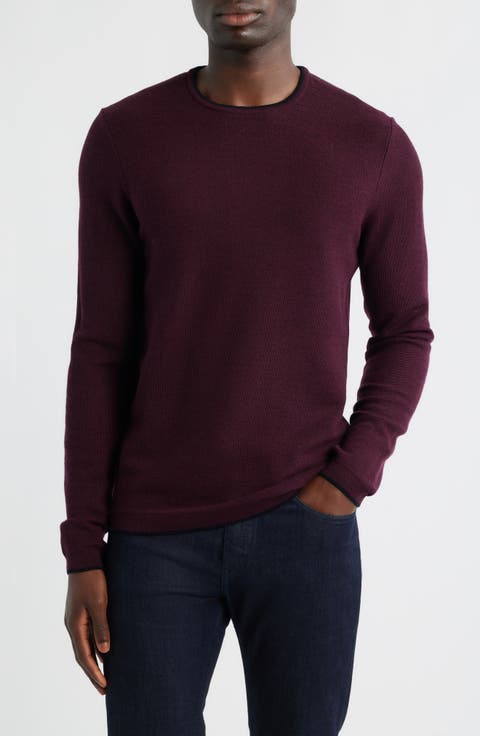 Belvedere Tipped Merino Wool Sweater