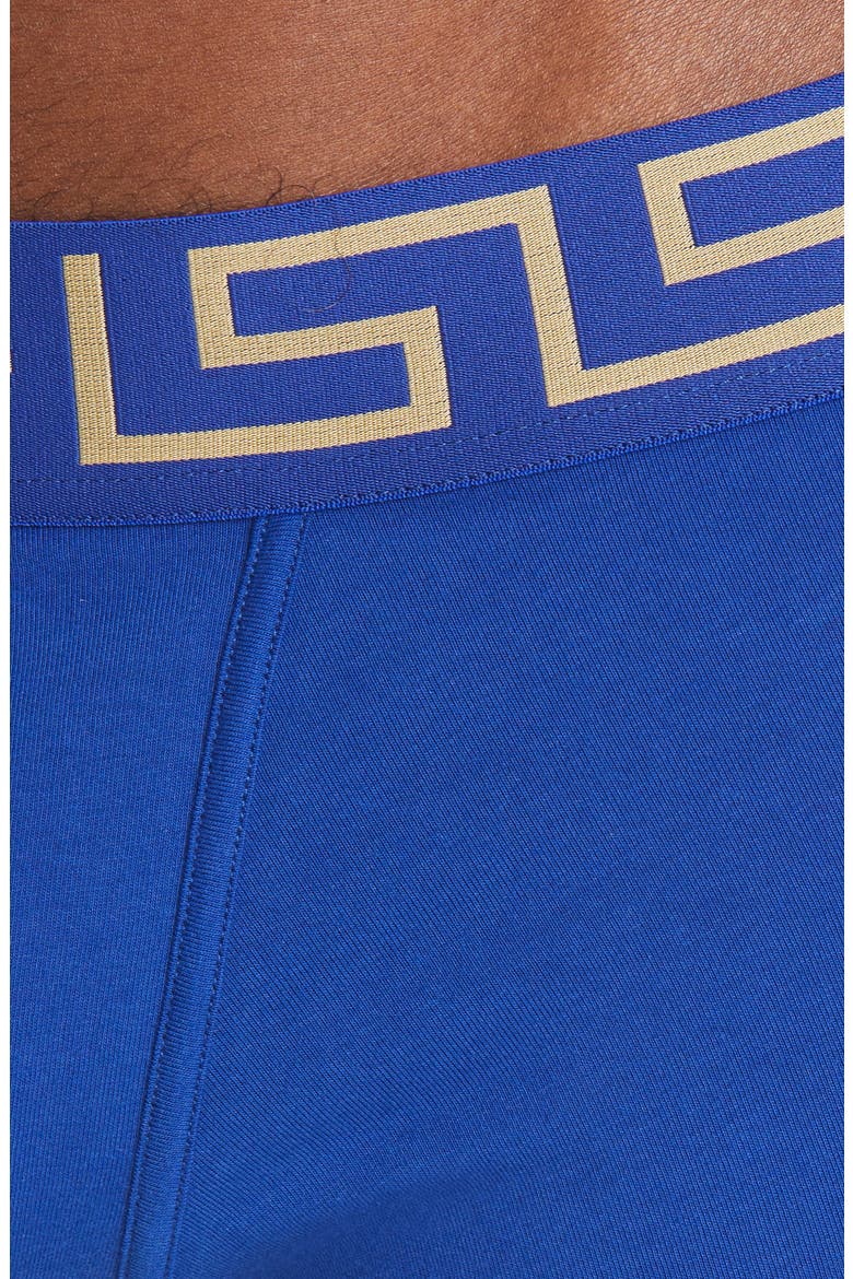 Long Stretch Cotton Trunks, Alternate, color, BLUETTE-GOLD